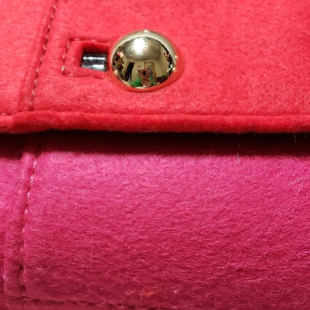 Kate spade pink and red felted crossbody rare